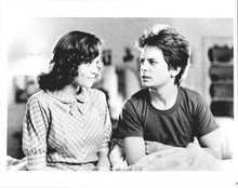 Back To The Future Lea Thompson and Michael J. Fox on sofa 8x10 inch photo