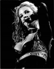 Britney Spears shows off cleavage in corset outfit onstage 8x10 inch press photo