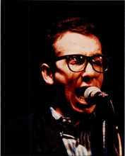 Elvis Costello singing during 1980's era concert vintage 8x10 press photo