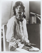 Mick Jagger early 1970's in recording studio with drum 8x10 inch photo