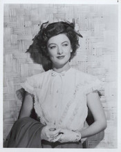 Myrna Loy 1940's era in white blouse and gloves 8x10 inch photo