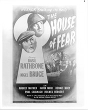 The House of Fear vintage 8x10 photo Basil Rathbone Nigel Bruce poster art