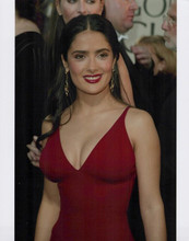 Salma Hayek Smiling In Beautiful Low Cut Red Dress 8x10 Photograph