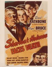 Sherlock Holmes Faces Death 8x10 inch photo Basil Rathbone Nigel Bruce poster