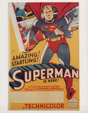 Superman is Here vintage cartoon series artwork 8x10 inch photo