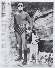 The Phantom 1943 movie serial Tom Tyler with his wolf Devil 8x10 inch photo