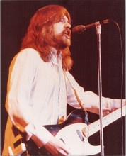 Bob Segar on stage 1970's singing & playing guitar 8x10 vintage press photo