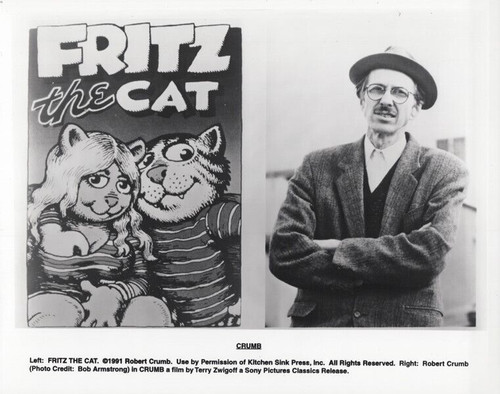 Robert Crumb Fritz The Cat 8x10 inch photo from movie Crumb - The