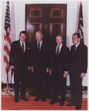 Reagan, Ford, Carter and Nixon Official Group pose 8x10 photo