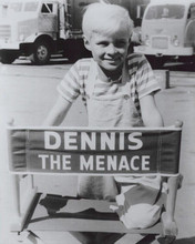 Dennis The Menace 1959 sitcom Jay North poses with his studio chair 8x10 photo