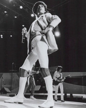 The Rolling Stones Mick in white leotards hat Bill & Keith on guitars 8x10 photo