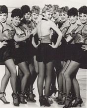Olivia Newton-John poses with her dancers 1980 Xanadu 8x10 inch photo