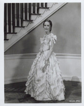 Fay Wray full body pose in ball gown by staircase 8x10 inch photo