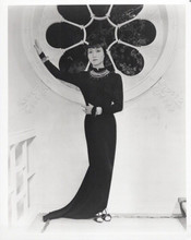 Anna May Wong full body pose in long black dress by window 8x10 inch photo