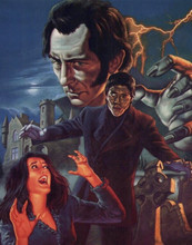 Curse of Frankenstein Peter Cushing Christopher Lee artwork 8x10 inch photo