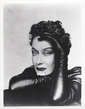 Gloria Swanson striking studio portrait wearing black leather gloves 8x10 photo