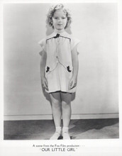 Shirley Temple full body pose in white dress 1935 Our Little Girl 8x10 photo