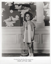 Shirley Temple poses by floor lamp 1935 Our Little Girl 8x10 inch photo