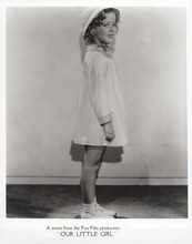 Shirley Temple poses in white jacket and hat 1935 Our Little Girl 8x10 photo