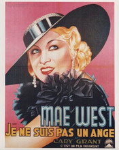 Mae West vintage 8x10 inch photo French poster artwork I'm No Angel