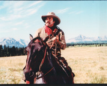Tom Selleck on horse riding the range The Shadow Riders western 8x10 photo
