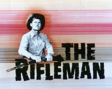 The Rifleman classic TV western Chuck Connors & Rifleman logo 8x10 inch photo