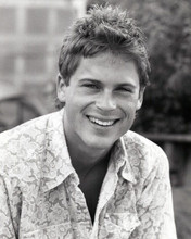 Rob Lowe handsome smiling portrait in Hawaiian shirt 1980's era 8x10 photo