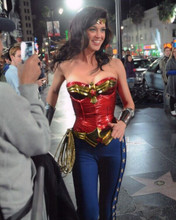Adrianne Palicki between takes on Hollywood Blvd 2011 Wonder Woman 8x10 photo