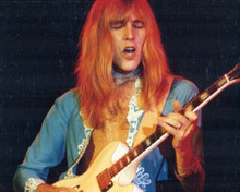 Rush Alex Lifeson classic 1970's pose playing guitar in concert 8x10 photo