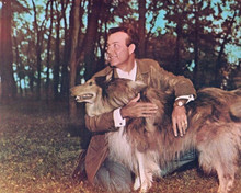 Jim Reeves iconic country singer 1950's era poses with his dog 8x10 inch photo