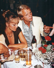 David Soul sits with Lynne Marta circa 1975 at Hollywood event 8x10 photo