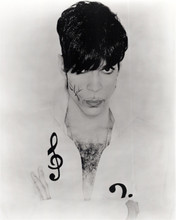 Prince cool pose of him in white open shirt arms folded 8x10 inch photo