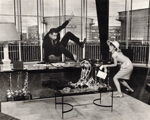 Paris When it Sizzles 8x10 photo William Holden leaps over desk Audrey Hepburn