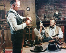For A Few Dollars More 1965 Clint Eastwood seated Lee Van Cleef 8x10 photo
