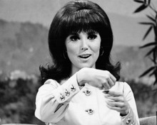 Marlo Thomas star of That Girl guests on TV talk show 1960's 8x10 inch photo