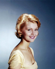 Carol Lynley studio portrait in yellow dress shorter hair 1950's 8x10 photo