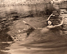 Marie Windsor takes a dip in river 1949 Outpost in Morocco 8x10 inch photo