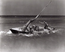 Papillon 1974 Steve McQueen Dustin Hoffman daring escape on boat 8x10 inch photo