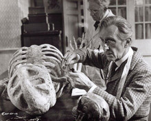 Peter Cushing examines skeleton 1972 horror The Creeping Flesh 8x10 inch photo