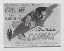 The Climax 1944 Susanna Foster Turhan Bey Boris Karloff poster art 8x10 photo