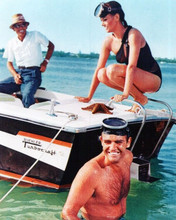 Thunderball 1965 Sean Connery Claudine Auger in Bahamas on set 8x10 inch photo