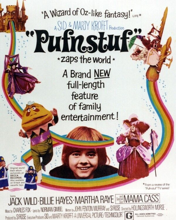 Pufnstuf 1970 Jack Wild Billie Hayes Martha Raye Mama Cass artwork