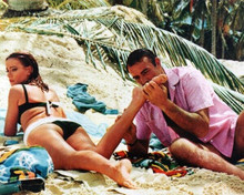 Thunderball Sean Connery sucks out poison from Claudine Auger's foot 8x10 photo