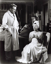 Pat and Mike 1952 Spencer Tracy in robe Katharine Hepburn in towel 8x10 photo