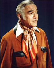 Lorne Greene looks debonair in western jacket & neck scarf Bonanza 8x10 photo