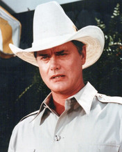 Larry Hagman as J.R. Ewing in casual shirt & his stetson from Dallas 8x10 photo