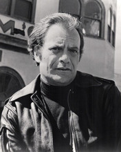 Vic Morrow 1976 portrait in leather jacket TV Bronk The Vigilante 8x10 photo