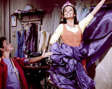 West Side Story Natalie Wood dances with purple dress material 8x10 inch photo