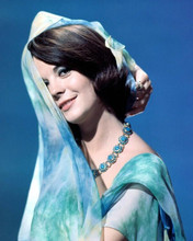 Natalie Wood looks seductively from scarf glamour portrait 8x10 inch photo
