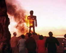 The Wicker Man 1973 people watch The Wicker Man on fire blazing 8x10 inch photo